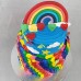 Rainbow - Rainbow Petals with Upright Rainbow Cake (D,V, 4LB)